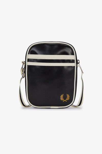 Fred Perry Classic Small Side Bag Black Ecru
