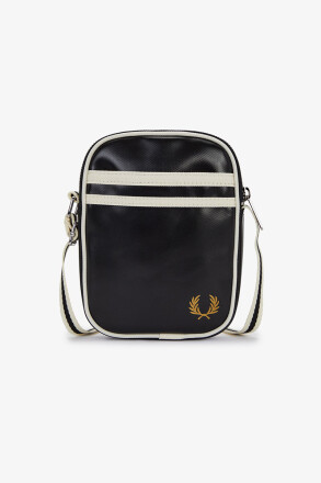 Fred Perry Classic Small Side Bag Black Ecru
