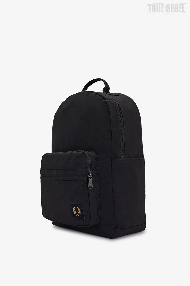 Fred Perry Nylon Badge Backpack Black