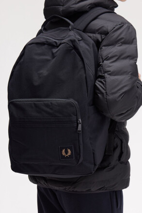 Fred Perry Nylon Badge Backpack Black