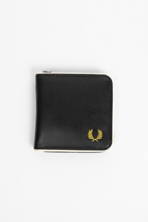 Fred Perry Classic Zip Around Wallet Black Ecru