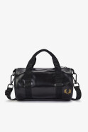Fred Perry Tonal Classic Mini Barrel Bag Black Gold