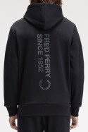 Fred Perry Bold Branding Hoodie Black
