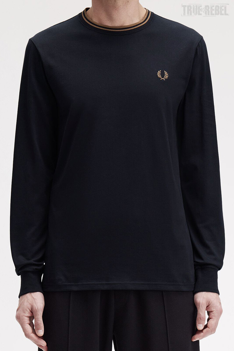 Fred Perry Twin Tipped Longsleeve Black