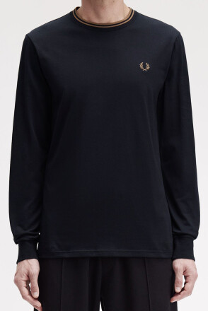 Fred Perry Twin Tipped Longsleeve Black