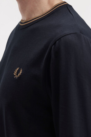 Fred Perry Twin Tipped Longsleeve Black
