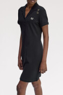 Fred Perry Amy Winehouse Pocket Detail Pique Dress Black