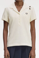 Fred Perry Amy Winehouse Pocket Detail Polo Shirt Ecru