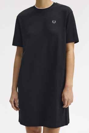 Fred Perry Tipped Pique T-Shirt Dress Black