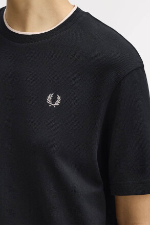 Fred Perry Tipped Pique T-Shirt Dress Black