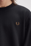 Fred Perry Crew Neck Sweater Black Shaded Stone
