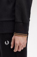 Fred Perry Crew Neck Sweater Black Shaded Stone