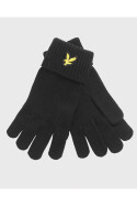 Lyle & Scott Cotton Merino Gloves Jet Black