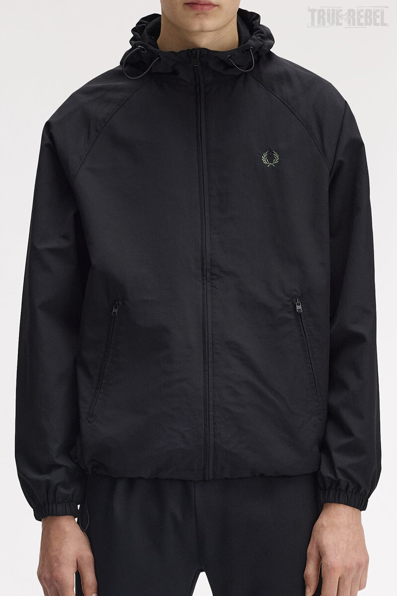 Fred Perry Hooded Shell Jacket Black box