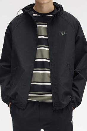 Fred Perry Hooded Shell Jacket Black