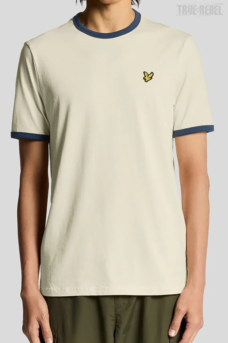Lyle & Scott Ringer T-Shirt Drop Cloth Sargasso Sea
