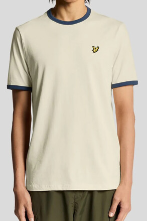 Lyle & Scott Ringer T-Shirt Drop Cloth Sargasso Sea