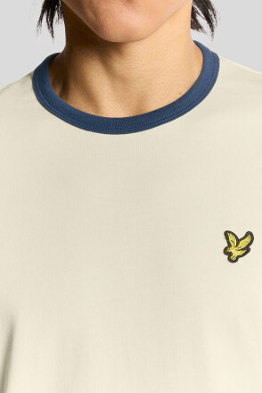 Lyle & Scott Ringer T-Shirt Drop Cloth Sargasso Sea