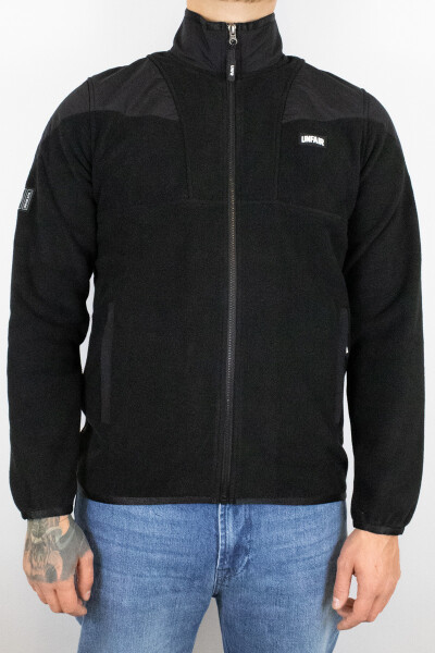 Unfair Athletics Fabric Mix Fleece Jacket Black