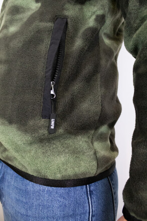 Unfair Athletics Fabric Mix Fleece Jacket Camo