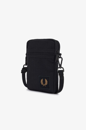 Fred Perry Nylon Badge Small Side Bag Black