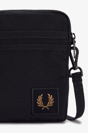 Fred Perry Nylon Badge Small Side Bag Black