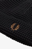 Fred Perry Waffle Beanie Black