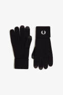 Fred Perry Classic Merino Wool Gloves Black Snow White