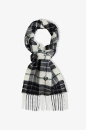 Fred Perry Lambswool Tartan Scarf Ecru