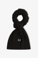 Fred Perry Classic Merino Wool Scarf Black Snow White