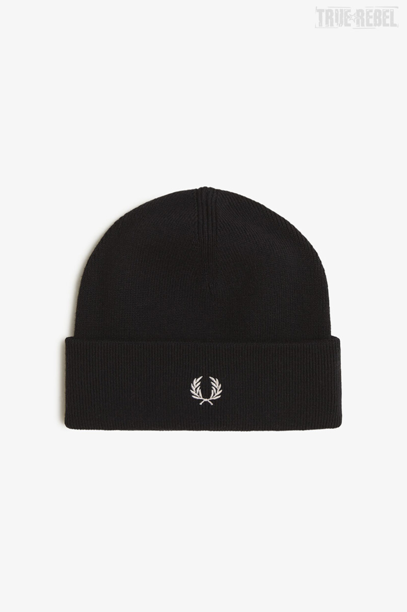 Fred Perry Classic Beanie Black Snow Whi box