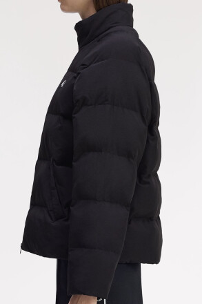 Fred Perry Ladies Raglan Sleeve Padded Jacket Black