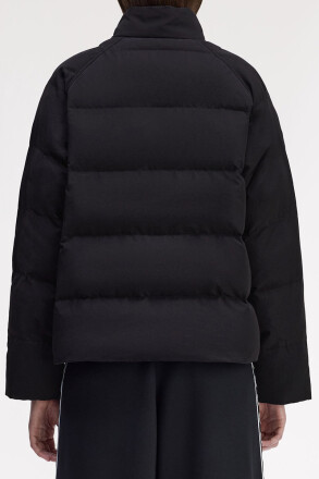 Fred Perry Ladies Raglan Sleeve Padded Jacket Black