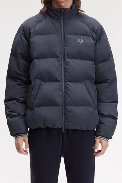 Fred Perry Raglan Sleeve Padded Jacket Dark Airforce