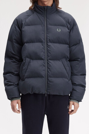 Fred Perry Raglan Sleeve Padded Jacket Dark Airforce