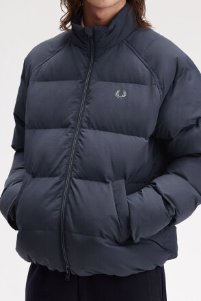 Fred Perry Raglan Sleeve Padded Jacket Dark Airforce