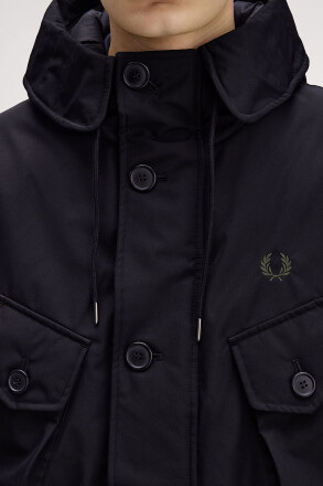 Fred Perry Patch Pocket Puffer Jacket Black