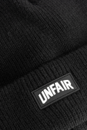 Unfair Curved Patch Beanie Black