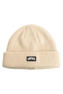 Unfair Curved Patch Beanie Beige