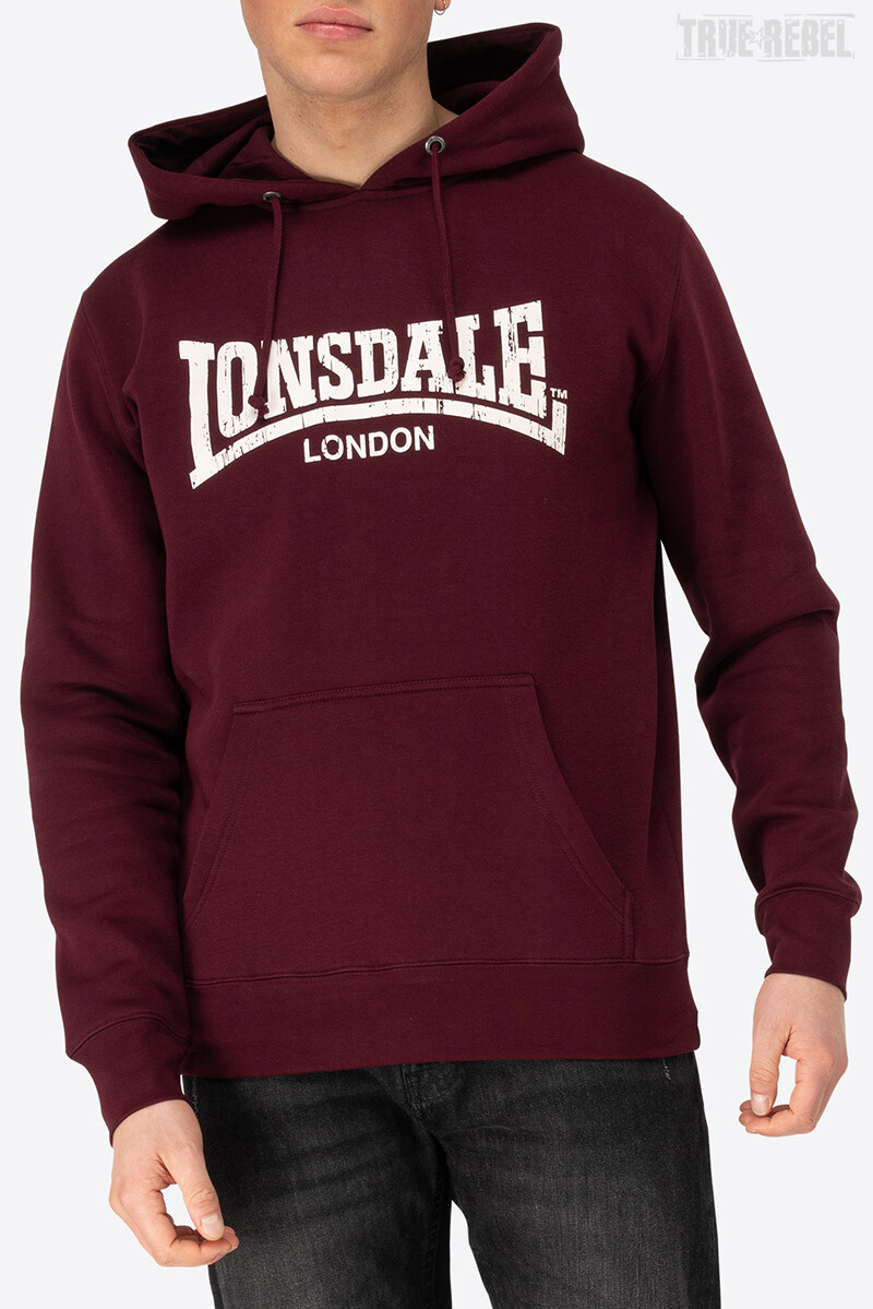 Lonsdale Wolterton Hoodie Oxblood Ecru