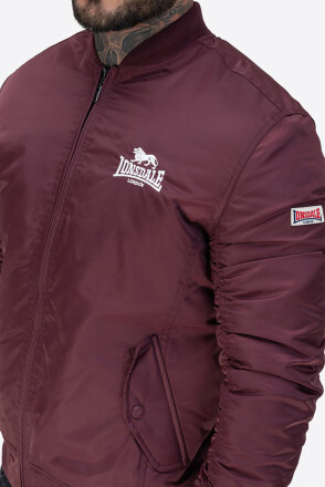 Lonsdale Tern Hill Bomber Jacket Oxblood