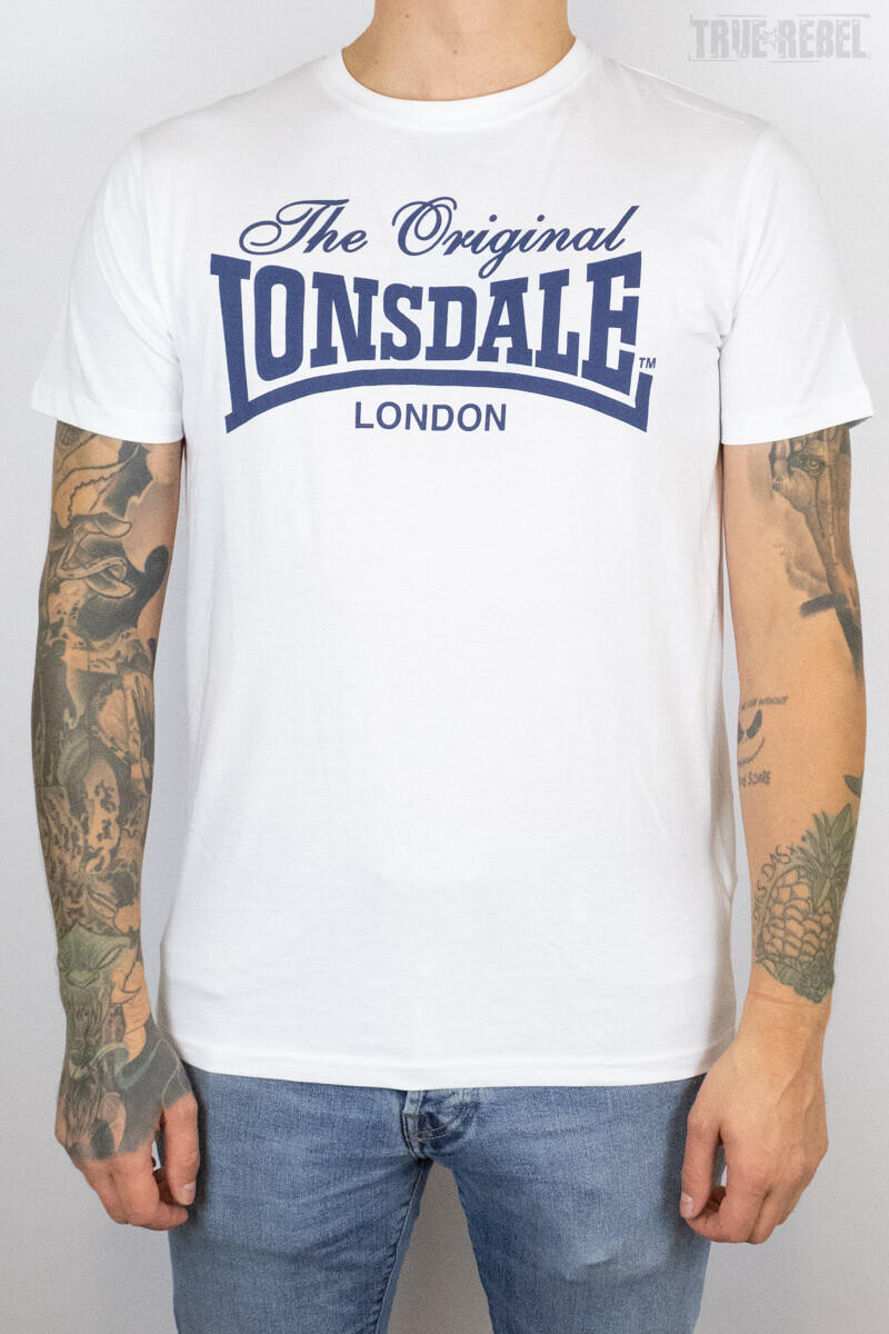 Lonsdale Fittonhill T-Shirt White Navy box