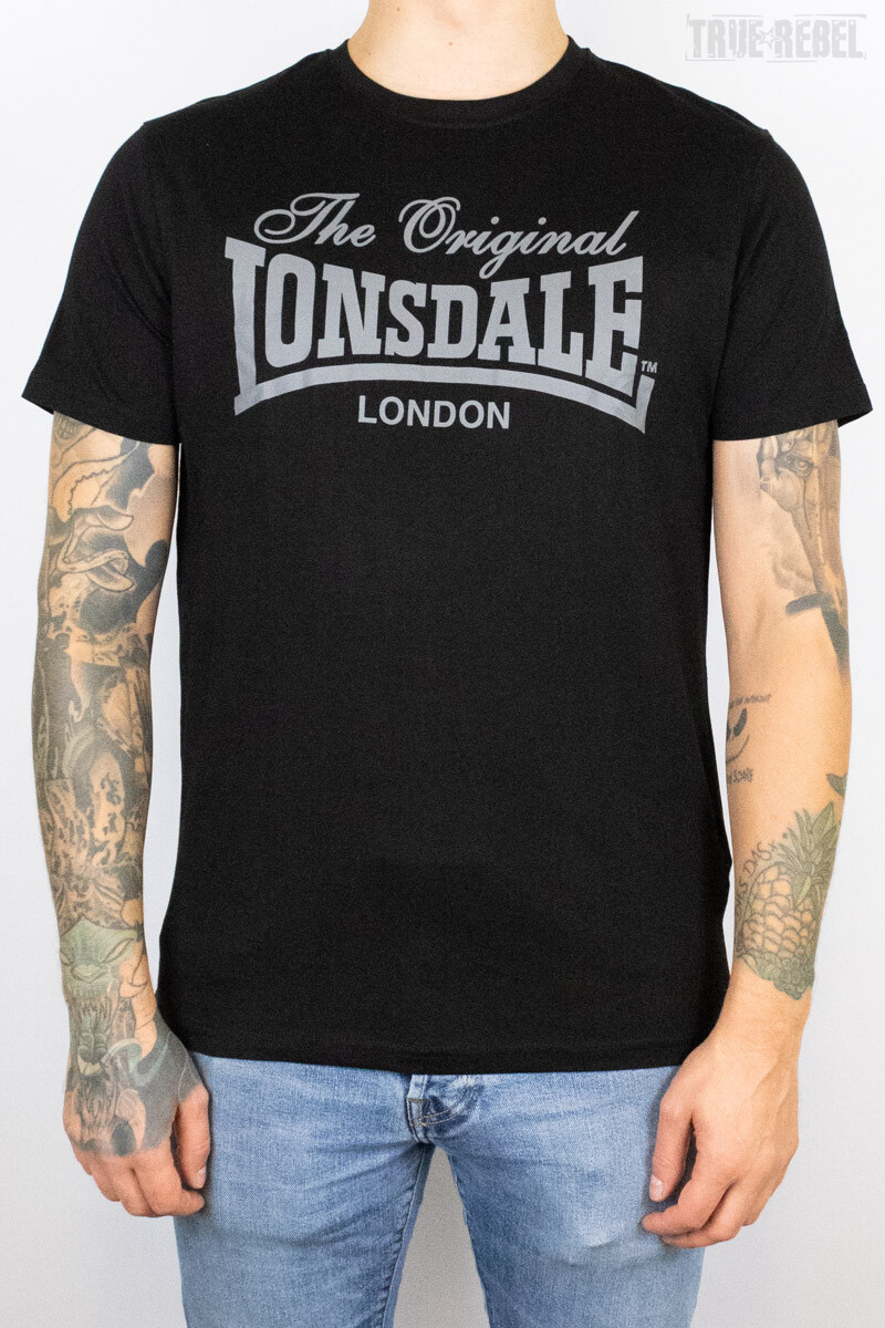 Lonsdale Fittonhill T-Shirt Black Grey