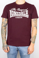 Lonsdale Fittonhill T-Shirt Oxblood White