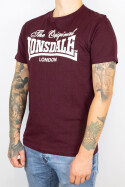 Lonsdale Fittonhill T-Shirt Oxblood White