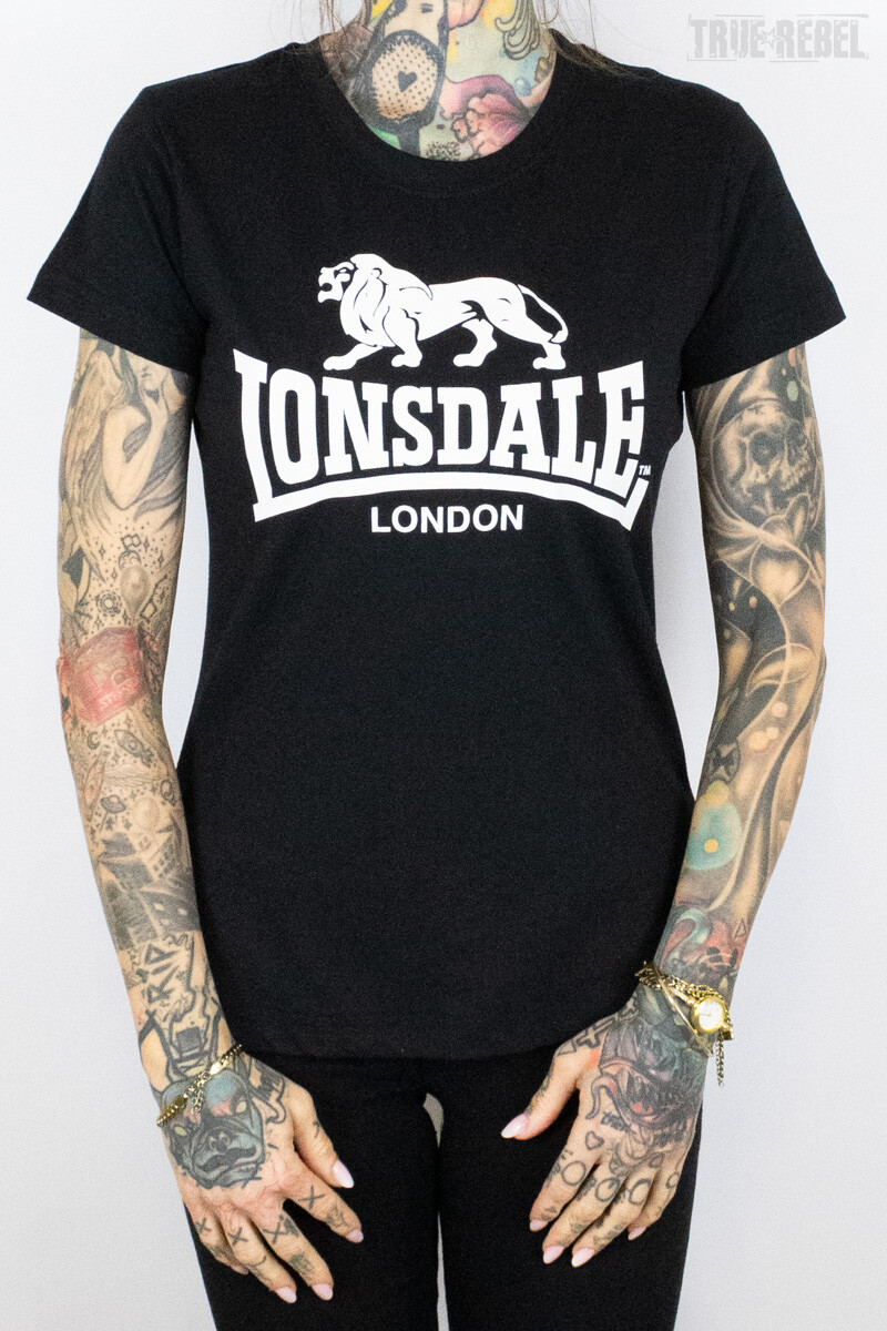 Lonsdale Ladies Shirt Nash Black White box