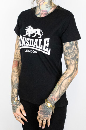 Lonsdale Ladies Shirt Nash Black White
