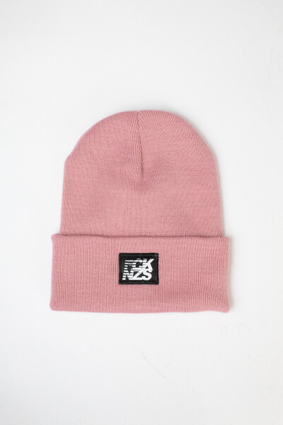 True Rebel Beanie FCK NZS Stripes Dusty Pink