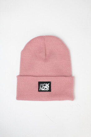 True Rebel Beanie FCK NZS Stripes Dusty Pink