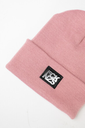 True Rebel Beanie FCK NZS Stripes Dusty Pink